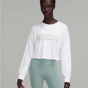 COPY - White lululemon logo long sleeve athletic shirt
